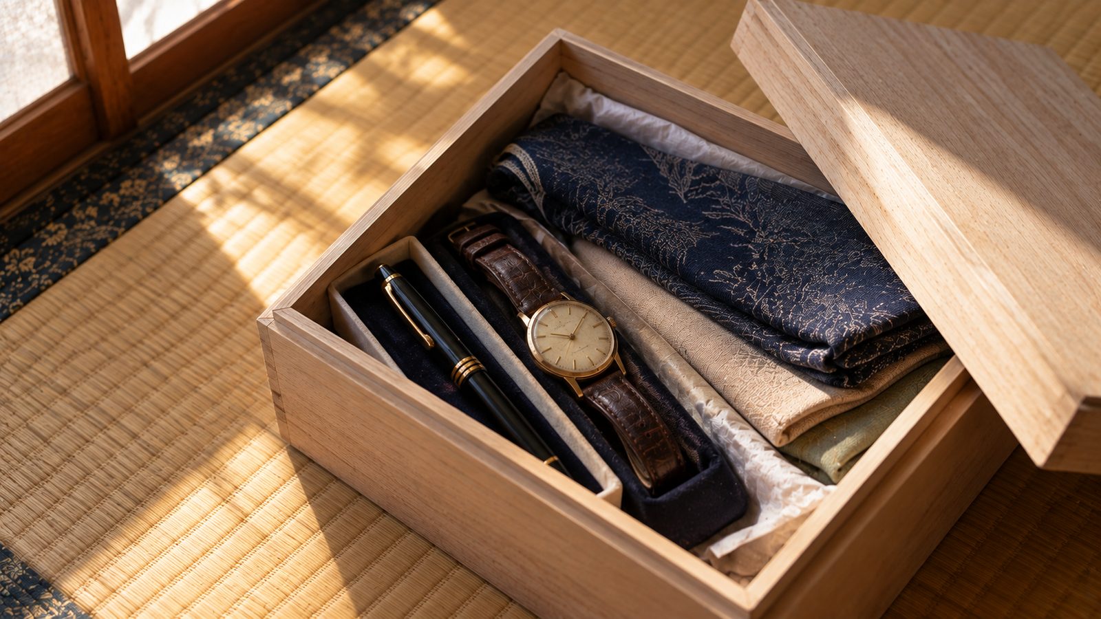 桐箱に納めた形見の品