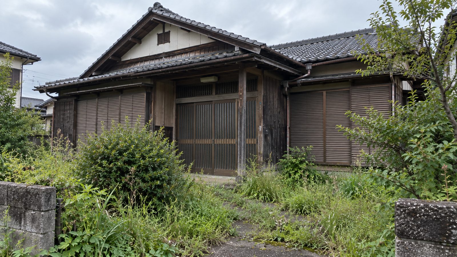 管理されていない空き家の外観