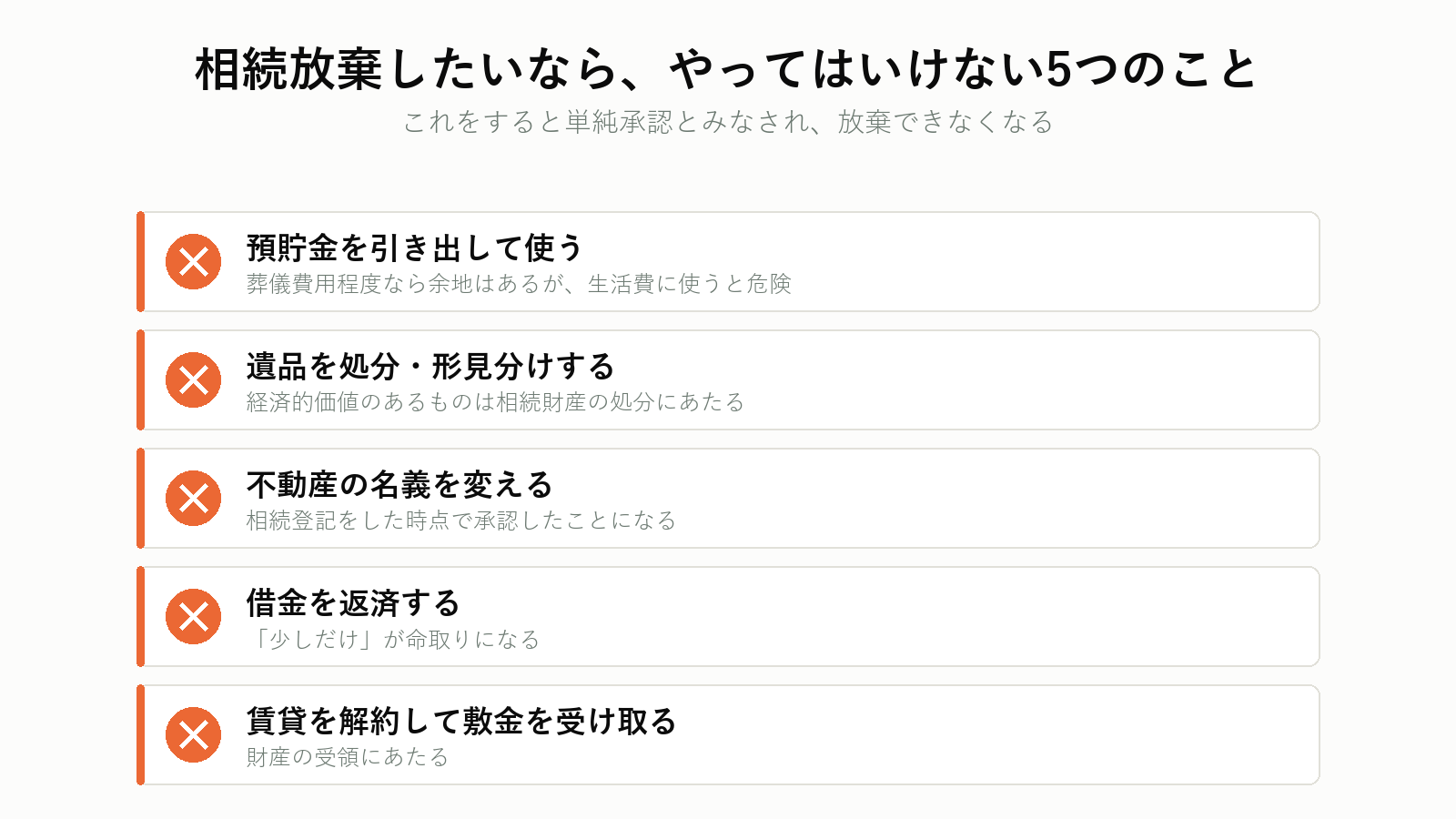 相続で単純承認とみなされる行為