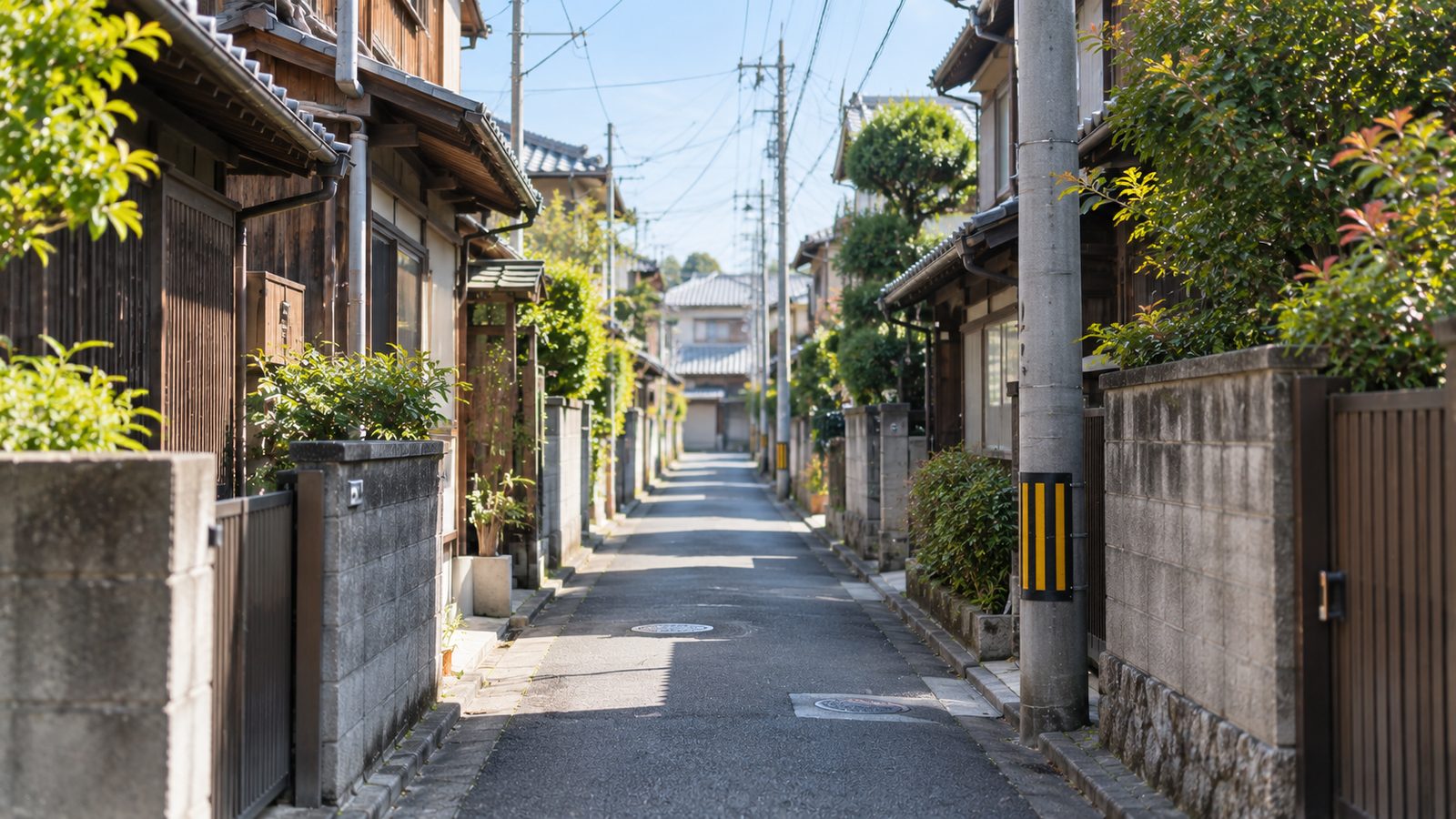借地の多い住宅地の路地