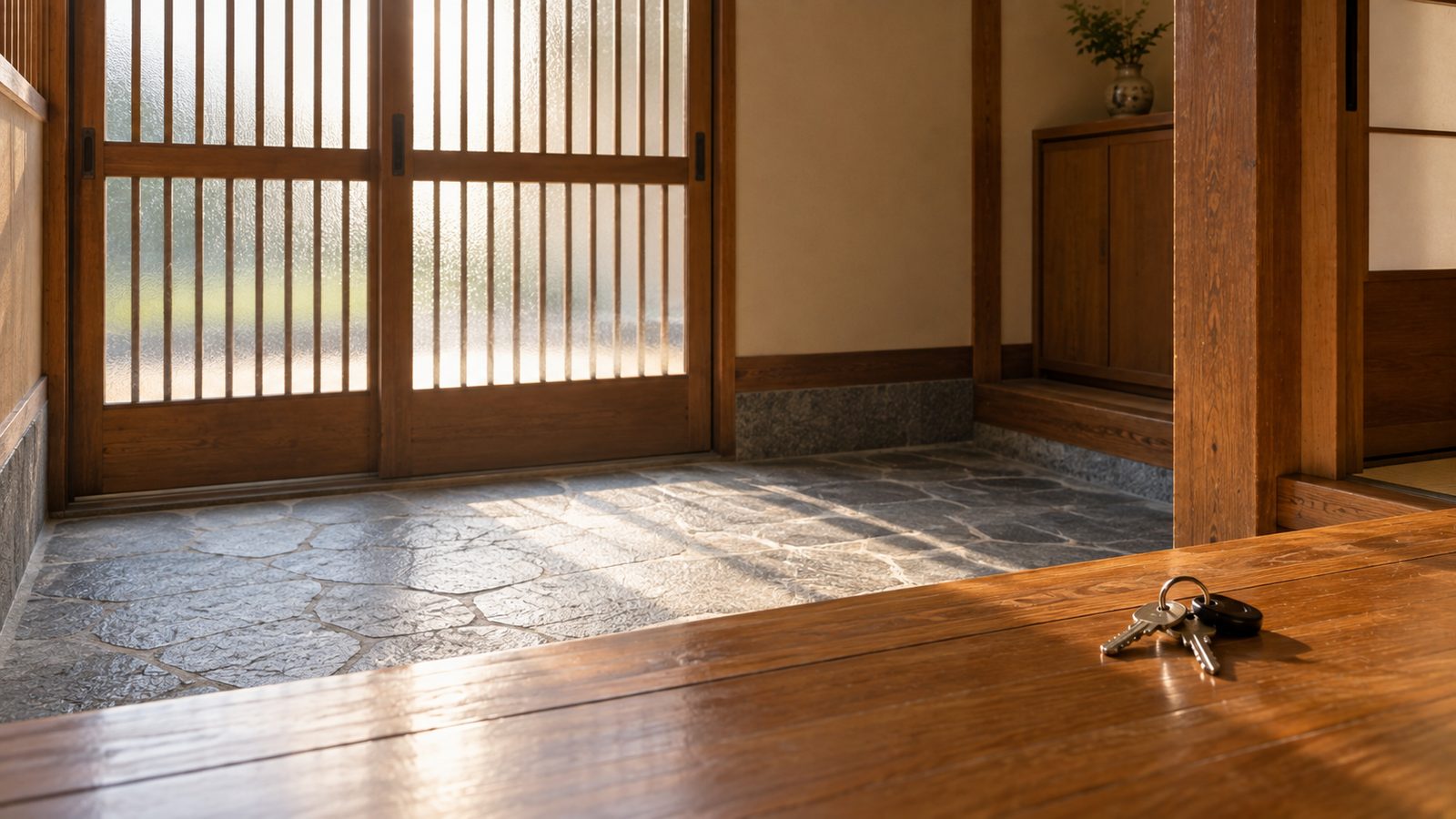 引き渡しの準備が整った実家の玄関