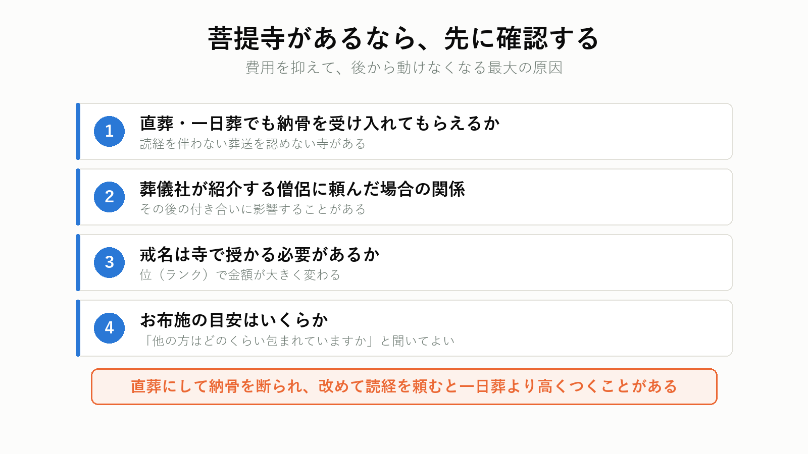 菩提寺がある場合の確認事項