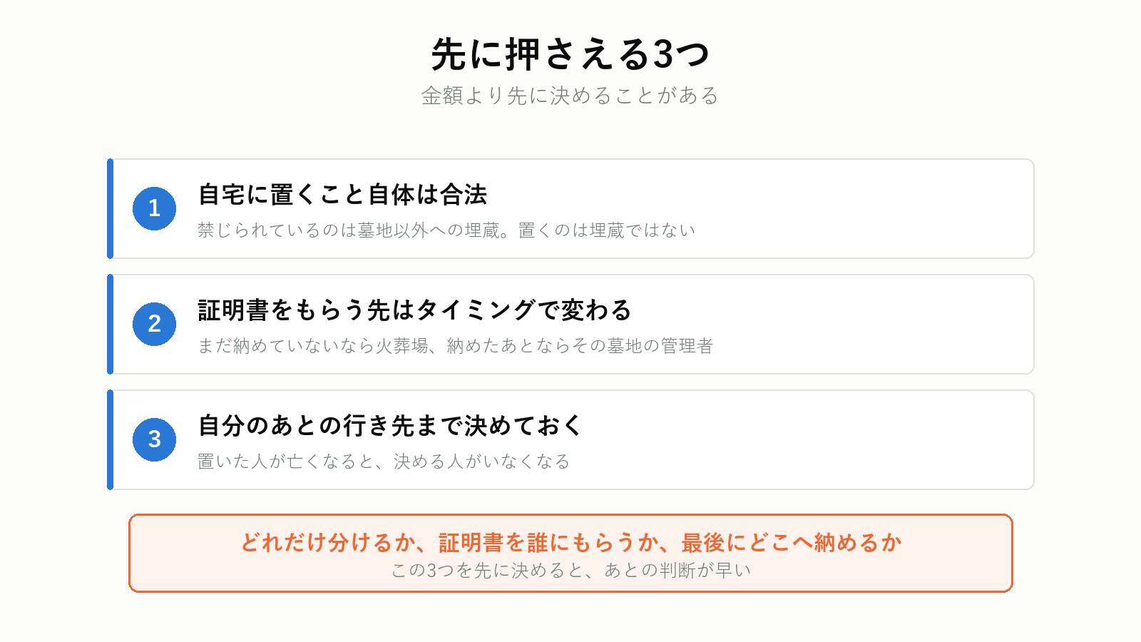 手元供養で先に押さえる3つの点